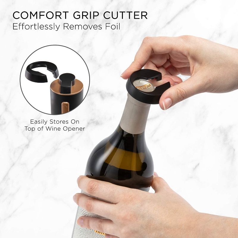Ivation Electric Wine Opener with Wine Foil Cutter for Wine Bottles, 5 of 8