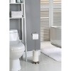 SunnyPoint Bathroom Free Standing Toilet Tissue Paper Roll Holder Satin Nickel (SPTP01-SN) - 2 of 3