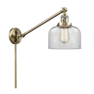 Bell - 1 Light Swing Arm Wall Sconce In Industrial Style-25 Inches Tall and 8 Inches Wide