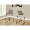 Monarch Specialties Office Chair Bar Height Standing Computer Desk Work Pu Leather Look Metal White Contemporary Modern - 3 of 4