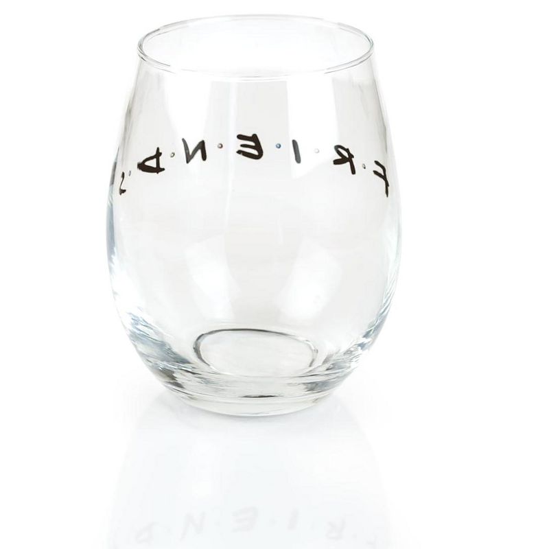 Silver Buffalo Friends Logo 20oz Stemless Wine Glass, 2 of 7