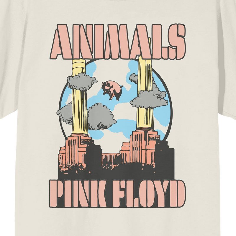 Pink Floyd Animals Waterprint Crew Neck Short Sleeve Tofu Men's T-shirt, 2 of 4