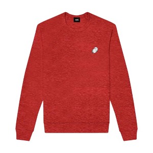 Dalix Ghost Embroidered Crewneck Long Sleeve Sweatshirt Fleece Men - 1 of 4