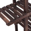 Tangkula Plant Stand Flower Racks Unit Display Shelves for Balcony Patio Walnut - 3 of 4