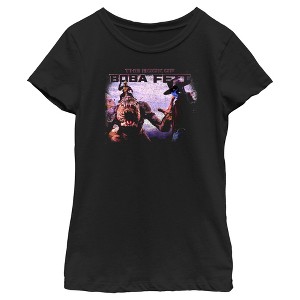 Girl's Star Wars: The Book of Boba Fett Cad Bane Rancor and Boba Standoff T-Shirt - 1 of 4