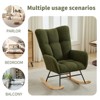 Bella Depot Upholstered Glider Rocking Chair with Solid Wood Legs - 3 of 4