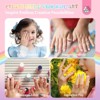 Saviland Kids 7-Pack Press-On Nails Kit - 84PCS Pre-Glued Child-Safe Short Nails with Glitter Designs for Girls 5-9 Years.(Holiday Gift Set) - 3 of 4