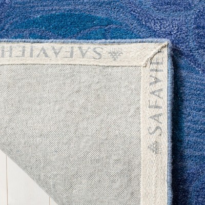 Wyndham Blue Hand-Tufted Wool Square Area Rug 5' x 5'