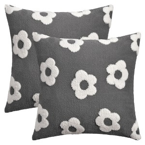 REGALWOVEN Fade-Resistant Flower Jacquard Decorative Floral Pattern Cushion Cases 2 Pcs - 1 of 4