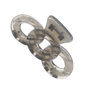 Unique Bargains Women's Classic Transparent Plastic Hairpin 3.54"x1.89"x1.61" 1 Pc - 1 of 3