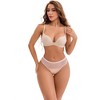 INSPIRE CHIC Women's Lace Mesh See Through Mid Rise Breathable Lightweight Seamless Briefs - 4 of 4