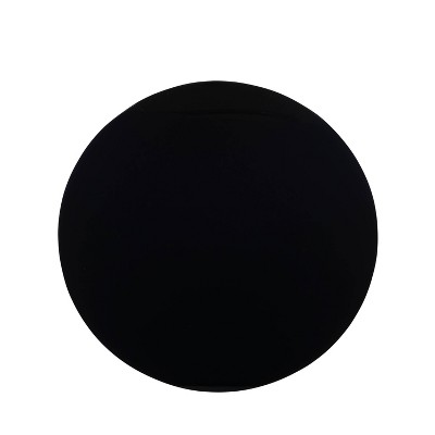 22" Round Black Acrylic Glam End Table with Curvy Legs
