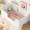 Okak Bear-Shaped Floor Bed for Ages 3-6, Toddler Bed Frame with Safety Fence, Cute Animal-Shaped Kids Bed - 2 of 4