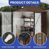 5.6x3.2Feet Outdoor Metal Storage Shed,Garden Shed with Lockable Door and Ventilation for Equipment, Mowers, Bikes - 3 of 4
