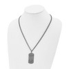Black Bow Jewelry Mens Stainless Steel Antiqued Brushed Phoenix Dog Tag Necklace, 22 In - 3 of 4