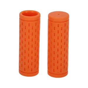 Unique Bargains Bike Handlebar Grips Covers 3.54" Orange 1 Pair - 1 of 4