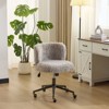 Karl Home | Plush Velvet Swivel Chair Antique Bronze Base With Wheels - 4 of 4