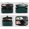Unique Bargains Double Layer Makeup Bag Cosmetic Travel Bag Case Organizer Bag Clear Bags for Women 1 Pcs - 4 of 4