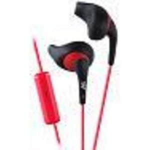 JVC America - JVC HAENR15B Gumy Sport Secure Fit Earbuds - Mic - In-line Remote (Black/Red) - 1 of 1