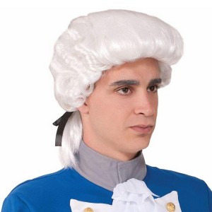 Forum Novelties Colonial Male Deluxe Adult White Costume Wig - 1 of 4