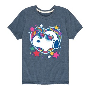 Boys' - Peanuts - Snoopy Groovy Heart Short Sleeve Graphic T-Shirt - 1 of 4