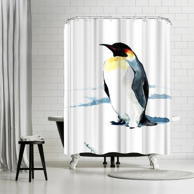 Americanflat 71 X 74 Shower Curtain, Emporer Penguin 3 By Suren