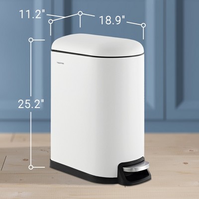 Steel Step On Trash Can - 10.6 Gallons