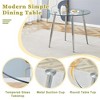 NicBex Modern Dining Table for 2-4 with Clear Tempered Glass Top and Metal Legs, Small Kitchen Table for Dining Room, Living Room - 3 of 4