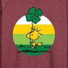 Women's - Peanuts - Woodstock Shamrock Lightweight French Terry Wide Neck Long Sleeve Shirt - 2 of 4