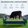 Heavy Duty Steel Goat Feeder, Heavy Duty 22 Gallon Capacity Livestock Feed Trough, Thickened Livestock Feeder - 3 of 4
