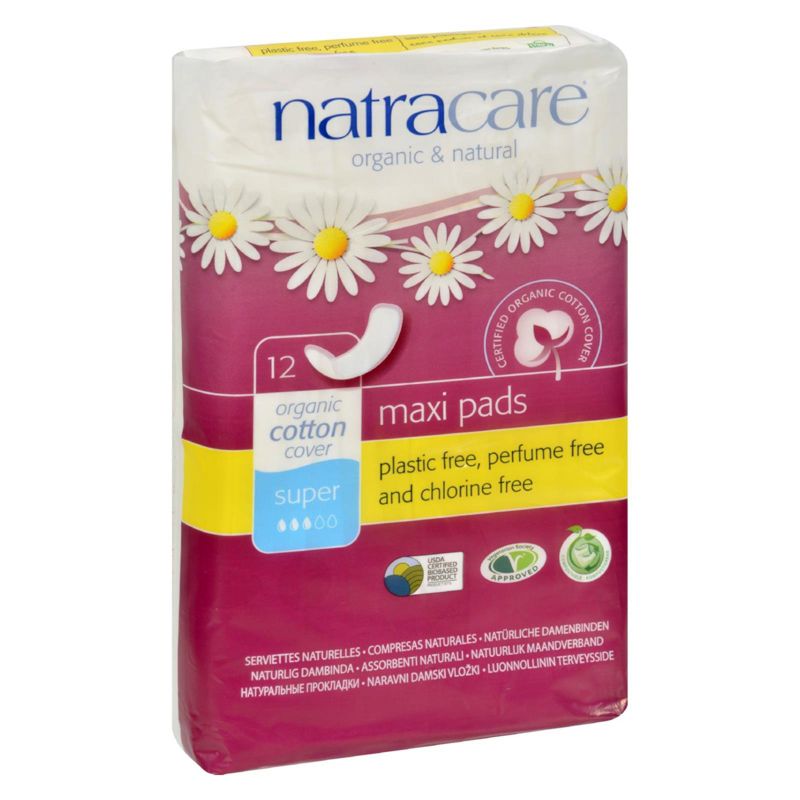 Natracare Organic Cotton Maxi Pads Super - 12 ct, 1 of 6