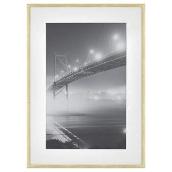 9 X 11 Float To 8 X 10 Linear Metal Easel Single Image Frame Brass -  Threshold™ : Target