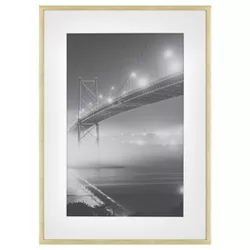 15.4" x 21.4" Matted to 11" x 17" Thin Metal Gallery Frame Brass - Project 62™