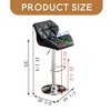 Glasgow Contemporary Tufted Adjustable Height Hidraulic Bar Stools, Set of 2 - Leovsnove - 3 of 4