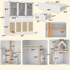 FUFU&GAGA White Large Cat Cabinet Sisal Door Built-in Cat Climbing Shelf Large space and storage function - 3 of 4