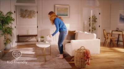 Tucson Light Grey and Rust Washable Runner Rug