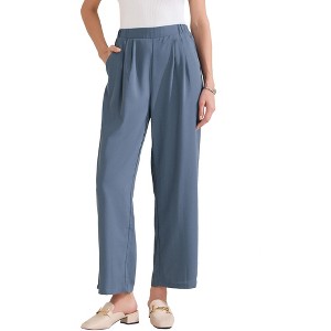 INSPIRE CHIC Women's Dressy Casual Wide Leg Business Work High Waist Suit Pants - 1 of 4