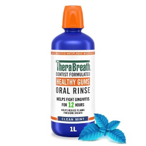 TheraBreath Healthy Gums Mouthwash Antigingivitis - Clean Mint - 1 of 4