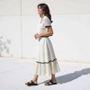 Knit & Lounge Women’s Cropped Collared Short Sleeve Knit Top and High Waist Midi Skirt Set - 4 of 4