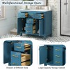 Okak 36" Modern Bathroom Vanity with Sink, Solid Wood Frame Bathroom Vanities with Cabinet Tip-out Drawer & Height Adjustable Shelf - 4 of 4