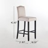 TOAOTBNBOB Upholstered Barstools Set of 2, Modern Bar Chair with Backrests, Kitchen Island Bar Stools with Wood Legs - 3 of 4