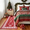 Christmas Snowflake Runner Rug 2x8 Washable Rug, Runner for Hallway Non Slip Soft  Xmas Floor Decor Low Pile Non-Shedding Rugs ,Red/Green/Blue/ - 2 of 4