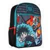 My Hero Academia Backpack Deku Shoto Bakugo Kawaii Chibi 5 Piece Set School Bag Black - 2 of 4