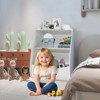 Kids Bookshelf - Book Storage Organizer, 2-Tier Kids Bookcase with Open Compartments for Bedroom, Livingroom, Playroom - 2 of 4