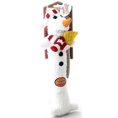 Multipet Snowman Loofa Plush Dog Toy