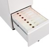 Fontoi Decorative Storage Cabinets, File Storage Cabinet with Lock, Vertical Organizer with 2 Drawers for Office, White, 17.7"*26.57"*15.35" - 4 of 4