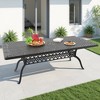Cast Aluminum Patio Dining 82.68'' L x 41.34'' W Rectangular Table with a 1.88-inch Umbrella Hole - 2 of 4