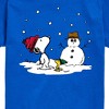 Boys' - Peanuts - Snoopy Woodstock Snowman Short Sleeve Graphic T-Shirt - 2 of 4