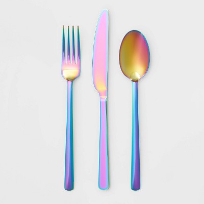 12pc Stainless Steel Annika Rainbow  Silverware Set - Room Essentials™