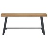 vidaXL Bench 43.3" Solid Wood Teak - 2 of 4